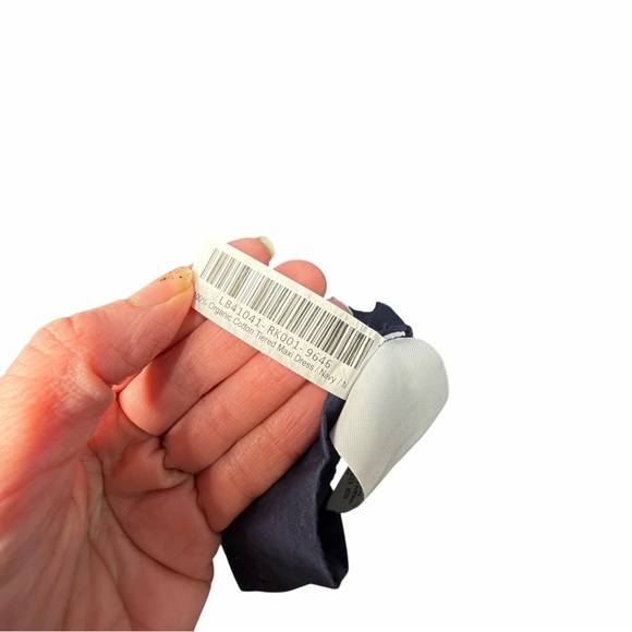 Quince 100 Organic cotton Navy Tiered Maxi dress Medium - Picture 7 of 8